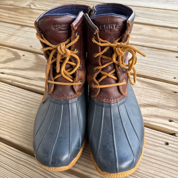 Sperry Shoes - Women’s Sperry Top-sider Port Duck Boots | Navy, Brown | Women’s 9